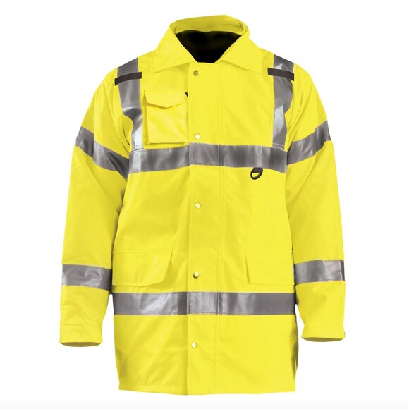C164 Occunomix 5-in-1 Hi-Vis Safety Parka Jacket Yellow Large ANSI Class 3 Refle - Picture 1 of 2